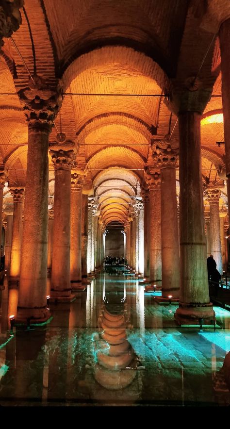 Basilica cistern, Istanbul The Basilica Cistern, Basilica Cistern Istanbul Turkey, Istanbul Cistern, Turkish Aesthetic, Basilica Cistern, Landscape And Urbanism Architecture, Istanbul Turkey Photography, Museum Interior, Istanbul Travel