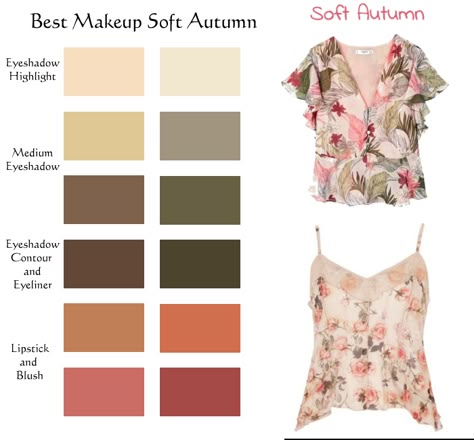 Autumn Progressions, Florals - 12 Blueprints Soft Autumn Pattern, Soft Autumn Neutrals, Warm Skin Tone Colors, Autumn Skin Tone, Dusty Soft Autumn, Autumn Mute, Soft Autumn Outfits, Soft Autumn Style, Minimalism Outfit