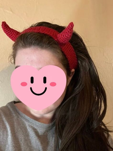 Crochet Halloween Headband Pattern, Horns Crochet Pattern, Headband Crochet Pattern, Horns Headband, Demon Horns, Headband Crochet, Devil Horns, Horn Headband, Halloween Headband