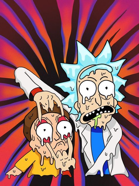 Rick And Morty Tapestry, Trippy Rick And Morty, Wallpaper Trippy, Rick And Morty Wallpaper, Cartoon Jacket, Morty Wallpaper, Rick And Morty Image, Tapestry Wallpaper, Rick And Morty Drawing