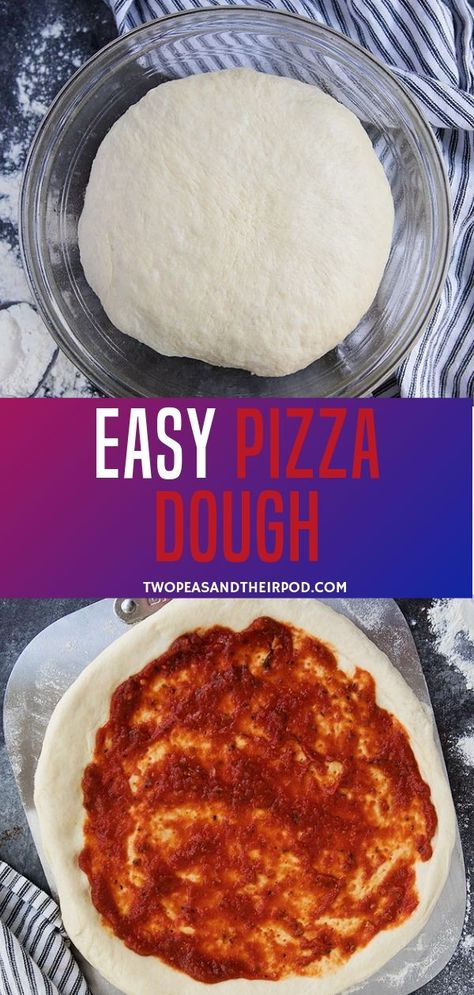 This pizza dough recipe is easy to make at home, you only need 5 ingredients! The pizza crust is soft, chewy, crisp with a delicious flavor. This easy pizza dough delivers perfect pizza every single time! Pizza Dough From Scratch, Pizza Dough Ingredients, Home Made Pizza, Wheat Pizza Dough, Pizza Dough Recipe Easy, Italian Pizza Recipe, Easy Pizza Dough, Pizza Dough Recipe, Veggie Meals