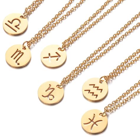 Zodiac Dot Necklace | Wicked Mystics Constellation Jewelry, Zodiac Elements, Zodiac Pendant Necklace, Dot Necklace, Zodiac Sign Necklace, Charms Necklace, Constellation Necklace, Cosmic Energy, Zodiac Necklace