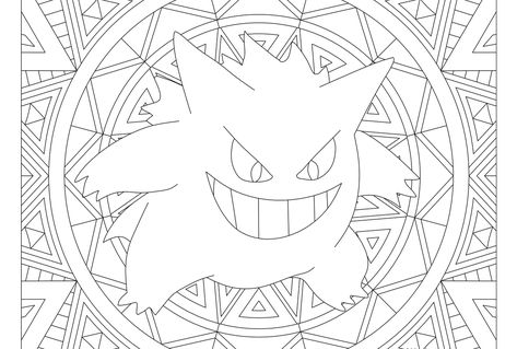 Gengar Pokemon #094 Pokémon Colouring, Pokemon Colouring, Pokemon Coloring Sheets, Phoenix Drawing, Spider Coloring Page, Bug Coloring Pages, Snake Coloring Pages, Cow Coloring Pages, Panda Coloring Pages