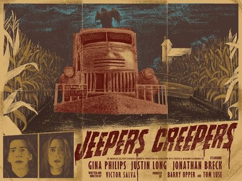 Jeepers Creepers Poster, Justin Long, The Creeper, Jeepers Creepers, Horror Movie Art, Creepers, Movie Art, Horror Movie, Horror Films