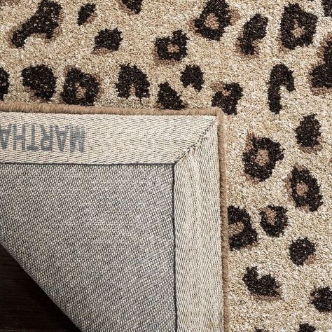 Safavieh Martha Stewart Kalahari 9'6" x 13'6" Sequoia Brown Area Rug, Leopard Print Rug, Leopard Rug, Animal Print Decor, Soft Contemporary, Beige Design, Print Rug, Viscose Rug, Home Goals, Brown Area Rug