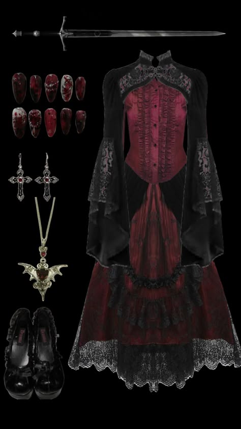 Victorian Goth Aesthetic, Vamp Goth, Goth Prom, Vampire Clothes, Romantic Goth, Gothic Dress, Gothic Outfits, Goth Outfits, Ball Gown Dresses