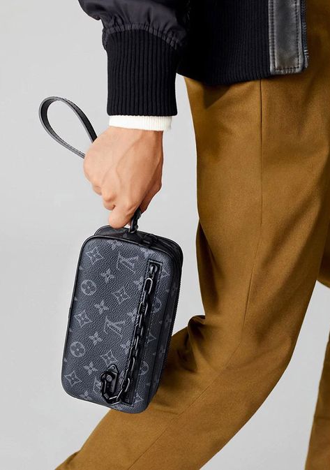 Louis Vuitton Mens Bag, Men Clutch Bag, Louis Vuitton Presents, Man Clutch, Lv Men, Buy Louis Vuitton, Louis Vuitton Clutch, Mens Bags Fashion, Louis Vuitton Collection