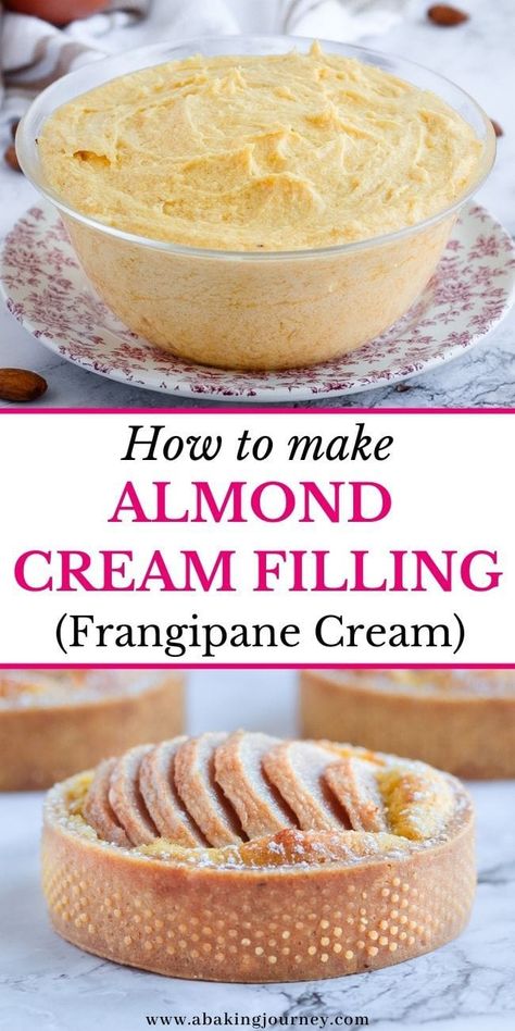 Daquoise Recipe Almond, Croissant Filling, Chestnut Dessert, Dessert Fillings, Cupcake Fillings, Almond Cream Filling, Amaretto Cheesecake, Almond Paste Recipes, Cream Filling Recipe