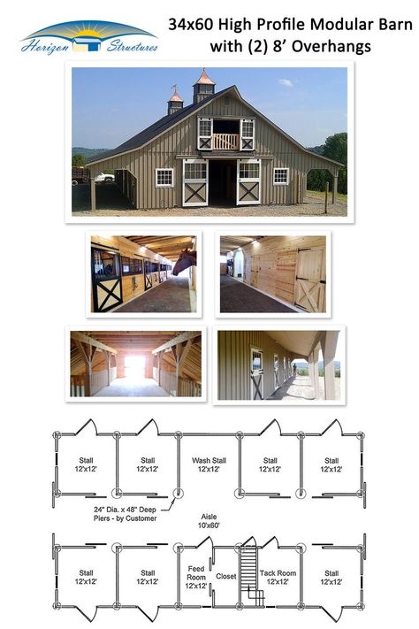 Ranch Layout Farm, Barn Layout Multi Animal, Barn Plans Layout, Horse Barn Floor Plans, Small Horse Barn Plans, Barn With Loft, Small Horse Barns, Pitch Roof, Barn Layout