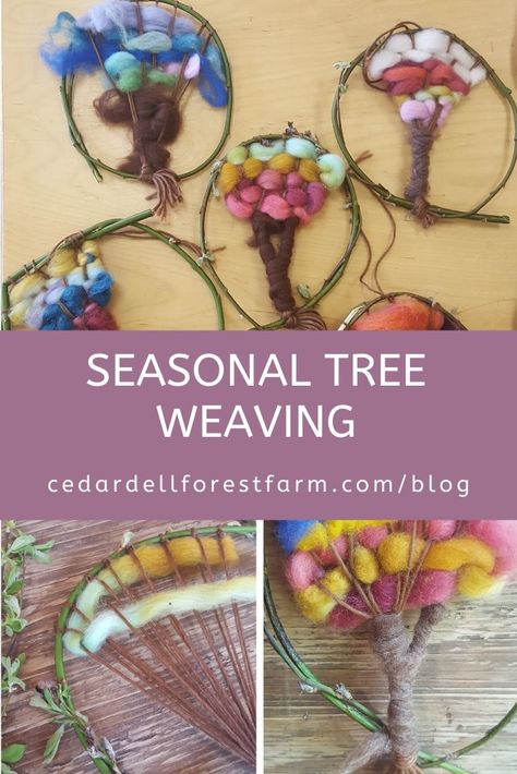 Forest School Art Activities, Steiner Craft Ideas, Nature Mobiles For Kids, Waldorf Nature Crafts, Summer Waldorf Crafts, Nature School Crafts, Welcome Spring Activities, Nature Wreaths For Kids, Spring Nature Crafts For Kids