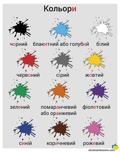 Names Of Colors, Learn Ukrainian, What Is Your Favorite Color, Ukrainian Language, Russian Language Learning, Sight Word Cards, European Languages, Foreign Language Learning, Russian Language