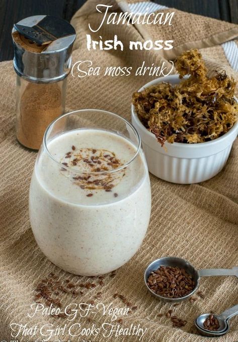 Learn how to make this delicious  vegan sea moss drink aka Jamaican Irish moss #vegan #drinkrecipes #tasty #easyrecipe Irish Moss Drink Recipes, Irish Sea Moss Recipes, Sea Moss Drink, Irish Moss Recipes, Sea Moss Benefits, Alkaline Vegan, Jamaican Dishes, Irish Moss, Girl Cooking