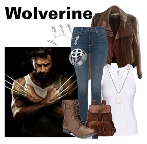 "Wolverine the origin!" by claudialogan ❤ liked on Polyvore featuring Kenneth Cole, Wolverine, NYDJ, H&M, American Rag Cie and Yeprem Wolverine Costume Female, Wolverine Outfit Ideas, Wolverine Outfit, Wolverine Halloween Costume, Wolverine Origins, Wolverine Costume, X Men Costumes, Men Costumes, Comics Style