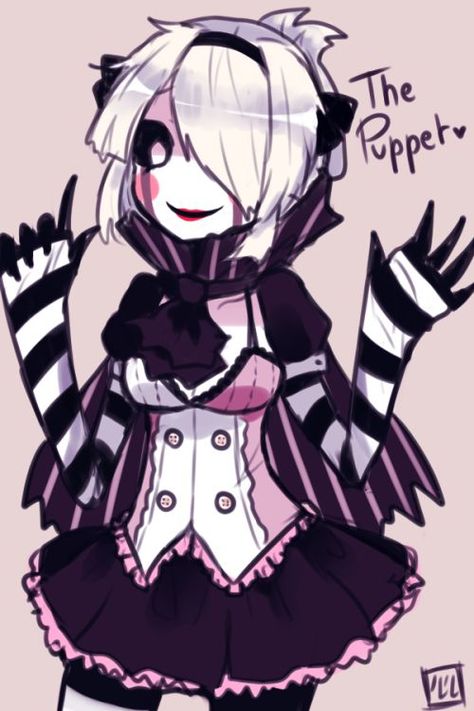 Puppet Fnaf, The Story, Stripes, Black And White, Human, Music, Hair, White, Clothes