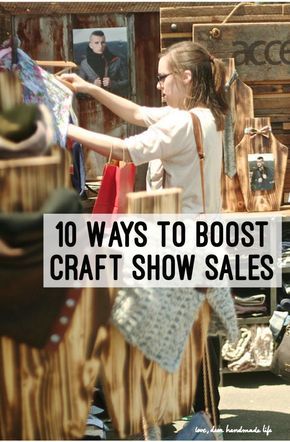 10 Ways to Boost Craft Show Sales on Dear Handmade Life Craft Show Booths, Craft Show Booth, Craft Fairs Booth, Booth Displays, Craft Booth Displays, Craft Stalls, Craft Fair Displays, Craft Craft, Craft Display