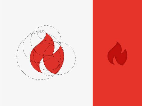 Fire #logo Fire Logos Design, Fire Logo Design Ideas, Fire Graphic Design, Fire Logo Design, Spark Logo, Golden Ratio In Design, Red Branding, Golden Ratio Logo, Fire Icon