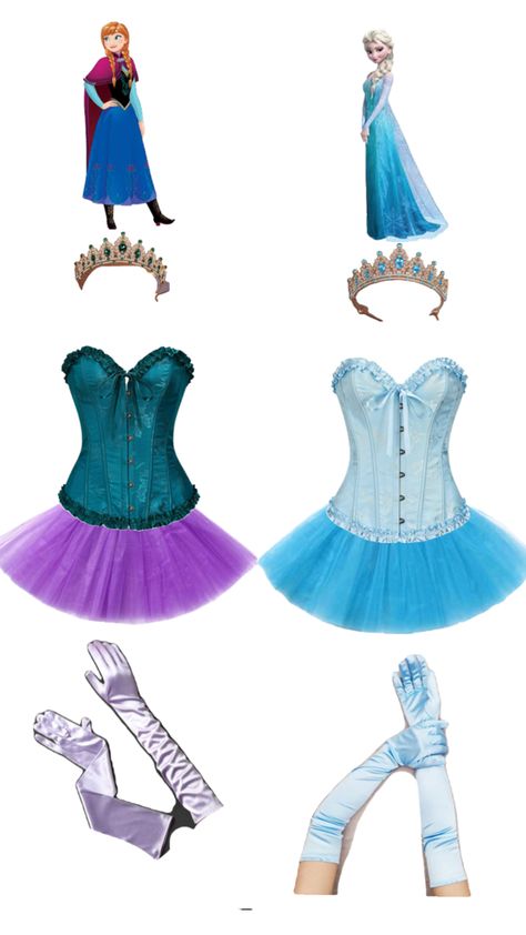 Elsa and Anna x Elsa And Anna Halloween Costumes, Anna Halloween Costume, Elsa Halloween, Anna Und Elsa, Anna And Elsa, Elsa And Anna, Halloween Costume, Halloween Costumes, Halloween