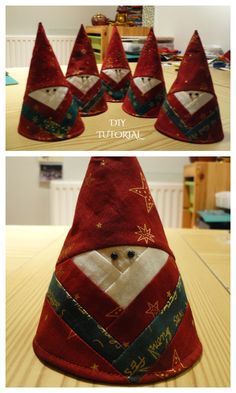 Fabric Art Diy, Diy Fabric Christmas Ornaments, Fabric Christmas Decorations, Sewn Christmas Ornaments, Christmas Decorations Sewing, Christmas Quilting Projects, Christmas Patchwork, Christmas Quilt Patterns, Christmas Sewing Projects