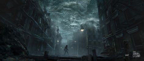 ArtStation - Sinking City Concept art, Pierre Loyvet City Concept Art, City Concept, Dark Gothic Art, Call Of Cthulhu Rpg, Videogame Art, City Project, Splash Images, City Games, Art Pierre