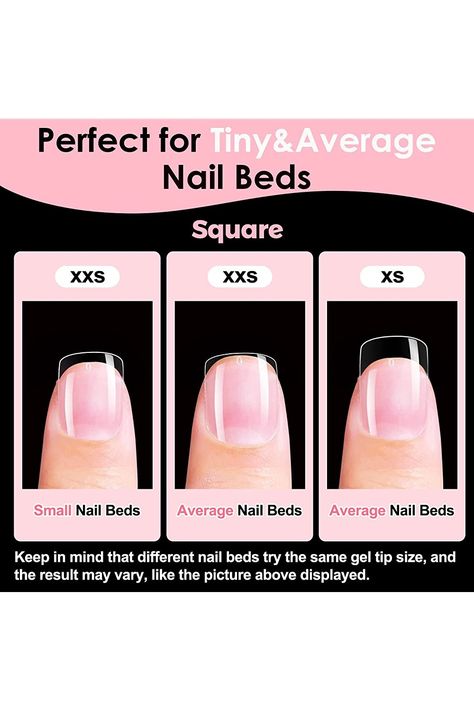 SINOKAME Extra Extra Short Square Gel Nail Tips,XXS Square Soft Gel Nail Tips Full cover for Small Tiny Like Child Nail Beds,Pre-etched Clear Short False Nails for Soak Off Gel Nail Extensions &amp;Press on Nails ,12 Sizes Total 600Pcs Nails Short Extensions, Short Nail Extensions Gel, Short Gel Nail Extensions, Nail Extensions On Short Nails, Press On Nails For Small Nails, Soft Gel Nail Extensions Short, Gel Extension Short Nails, Short Gel Extensions, Glue On Nails Short Square