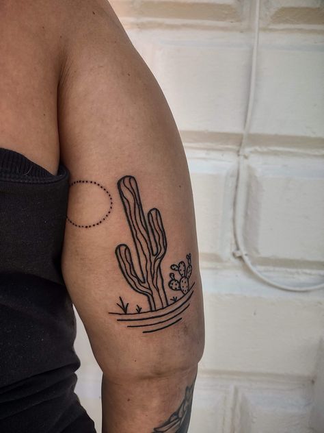 Desert cactus tattoo, western, cactus Desert Cactus Tattoo, Tattoo Western, Desert Tattoo, Western Cactus, Cactus Tattoo, Desert Cactus, Tattoos And Piercings, Tattoo Ideas, Piercings