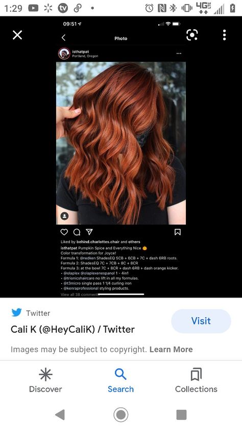 Redken Shades Eq Formulas Ginger, Redken Color Fusion Copper Formulas, Matrix Color Formulas Copper, Cooper Hair Formula, Goldwell Copper Formula, Copper Formula Shades Eq, Auburn Hair Color Formulas Redken, Copper Hair Formula Redken, Pravana Copper Formula