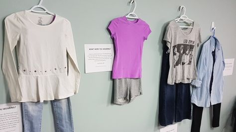 What Were You Wearing, What Were You Wearing Exhibit, Collab Poster, Museum Exhibit, Denim Day, Newfoundland And Labrador, Gcse Art, Social Change, Yellow Shorts