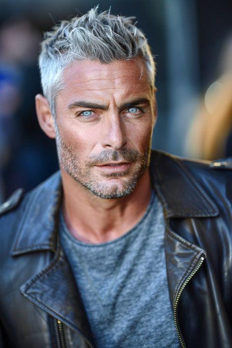 Silver Fox Hair, Older Men Haircuts, Older Mens Hairstyles, Grey Hair Men, Men With Grey Hair, Gorgeous Guys, Handsome Older Men, Men Haircut Styles, Handsome Guys