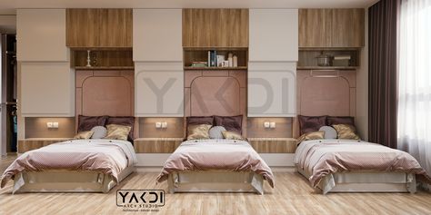 Triple Bedroom, 3d Perspective, Kids Bed Design, Hostel Room, Architectural Designer, Big Bedrooms, Maids Room, Girls Dorm Room, Kids Bedroom Designs