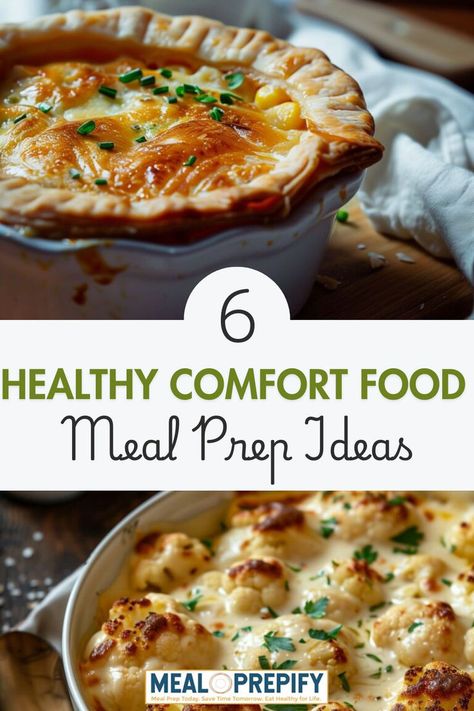 A bubbling chicken pot pie with a flaky golden crust and creamy filling, delivering a homemade comfort food experience. Post Workout Meal Ideas, Healthy Comfort Meals, Make Ahead Healthy Dinners, Healthy Winter Lunch Ideas, Meal Delivery Ideas, Healthy Fall Meal Prep, Healthy Make Ahead Dinners, Healthy Weekend Meals, Healthy Make Ahead Meals