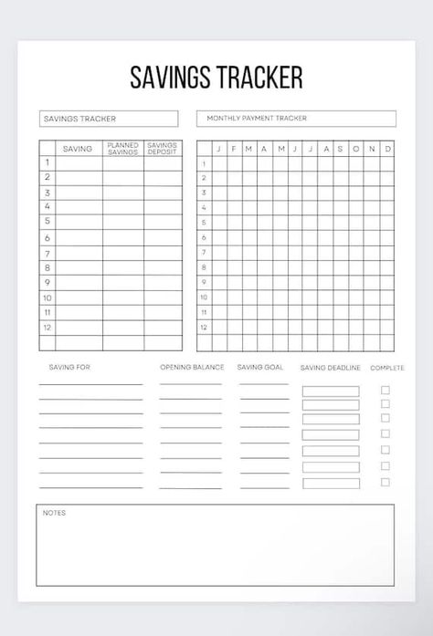 Savings Trackerincome and Expensessavings Accountsaving | Etsy Saving Binder, Savings Binder, Money Tracker, Savings Chart, Savings Goal, Income And Expenses, Monthly Savings, To Do Planner, Savings Planner