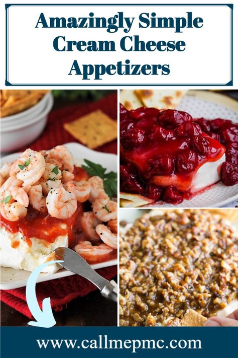 Appetizer Recipes Using Cream Cheese, Thanksgiving Cream Cheese Appetizer, App With Cream Cheese, Cream Cheese Block Appetizer Easy Recipes, Appetizer With Cream Cheese Simple, Cheese Ideas Appetizers, Cream Cheese Brick Appetizer, Cream Cheese Crackers Appetizer, Cream Cheese Ideas Appetizers