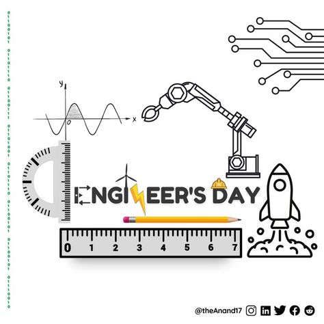 Engineering Drawing, Best Flirting Lines, Happy Engineer's Day, Dad In Heaven Quotes, Engineers Day, Education Banner, School Book Covers, Civil Engineering Design, Dad In Heaven