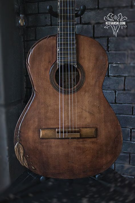 Customizing an old Guitar | DIY - Keevanski Old Acoustic Guitar, Old Guitar, Classic Car Photoshoot, Guitar Aesthetic, Pretty Guitars, Car Photoshoot, God's Voice, Western Stuff, Guitar Diy