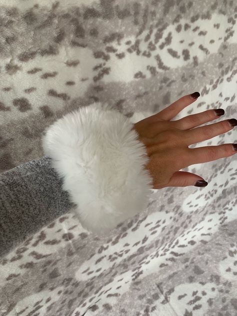 Fur Wrist Cuffs, Fur Aesthetic, Holiday Party Sweater, Fur Nails, Fur Costume, Fur Keychain, Fur Cuffs, Party Sweaters, Fabulous Furs