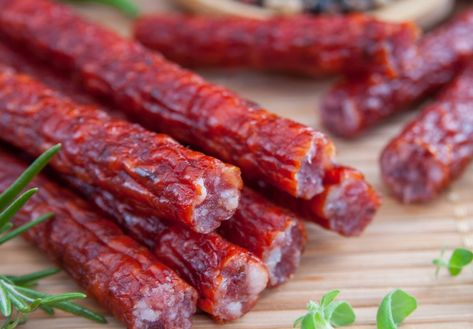 NATIONAL SNACK STICK DAY - September 23, 2021 | National Today Snack Sticks Recipe, Beef Snack Stick Recipe, Snack Stick Recipe, Meat Curing, Family Snacks, Snack Sticks, Beef Sticks, Meat Snacks, Homemade Sausage