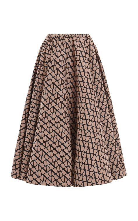 Valentino Logo, Wide Skirt, V Logo, Logo Pattern, Silk Skirt, Wearing Black, Moda Operandi, Valentino Garavani, Fashion Collection