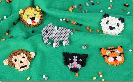 Lay Melty Beads onto the pegboards listed with the colors shown to create Zoo animal designs Zoo Animal Crafts, Craft Project Ideas, Melty Bead Patterns, Hama Beads Design, Melty Beads, Hama Beads Patterns, Animal Crafts For Kids, Melting Beads, Zoo Animal