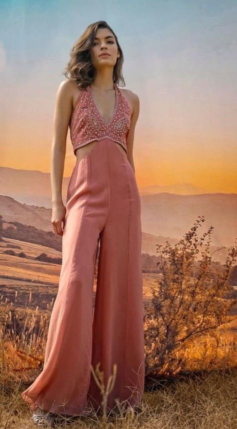 One Shoulder Loose Dress, Indian Jumpsuits For Women, Celebrity Dresses Indian, Indian Wedding Jumpsuit, Jumpsuit Outfit Indian, Indi Western Outfits, Traditional Jumpsuit Indian, Jumpsuit Outfit Wedding Indian, Indian Jumpsuit Outfit