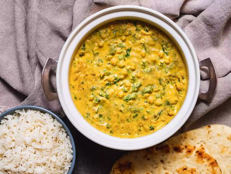 Chickpea, Coconut, and Cashew Curry Recipe Cashew Curry, Cilantro Chutney, Quick Dishes, Ras El Hanout, Fall Dinner Recipes, Fall Dinner, Serious Eats, Canned Coconut Milk, Curry Recipe