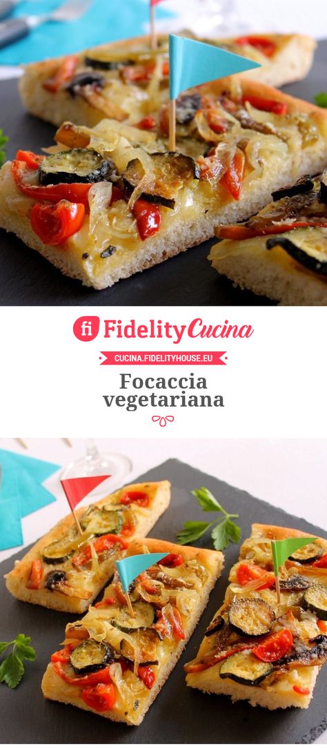 Focaccia vegetariana Pizza Panini, Pizza Focaccia, Family Cooking, Italian Recipes, Tacos, Food And Drink, Pizza, Chef, Dessert