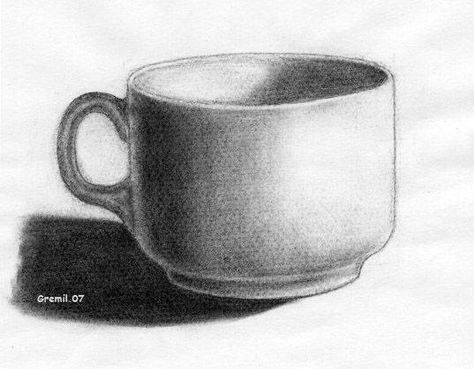 grisáceo. Paso 3: Que Comience El Dibujo Ahora empezarás a dibujar con la borra y ¿cómo Easy Pencil Drawings, Shading Drawing, Pencil Sketch Drawing, Drawing Hair, Pencil Shading, Object Drawing, Pencil Drawings Easy, Still Life Drawing, Antique Vase