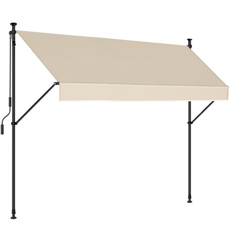 PRICES MAY VARY. ALL-WEATHER-PROOF MATERIAL – RECEIVE THE EXACT HIGH-QUALITY PATIO AWNING AS SEEN IN THE PICTURE. Constructed of premium polyester fabric with high-quality PU waterproof coating, this patio awning is excellently resistant to UV and extreme weathers. Featuring strong UPF sun protection, our front door awning can give you the maximum leisure comfort in your patio, garden, balcony, backyard and courtyard whether it is sunny or rainy. Once it gets dirty, you can easily detach it for Diy Awning Ideas, Diy Patio Shade, Outdoor Canopy Ideas, Awning Ideas Patio, Diy Outdoor Canopy, Awning Patio, Front Door Awning, Diy Patio Cover, Deck Awnings