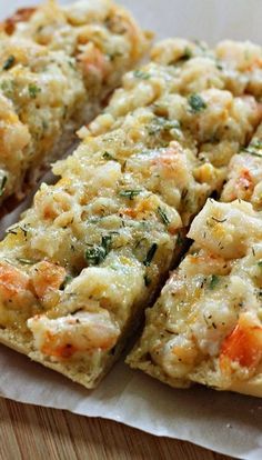 Cheesy Shrimp, Ciabatta Bread, Crab Recipes, Shrimp Dishes, Snacks Für Party, Samosa, Seafood Dishes, Yummy Appetizers, Recipes Food