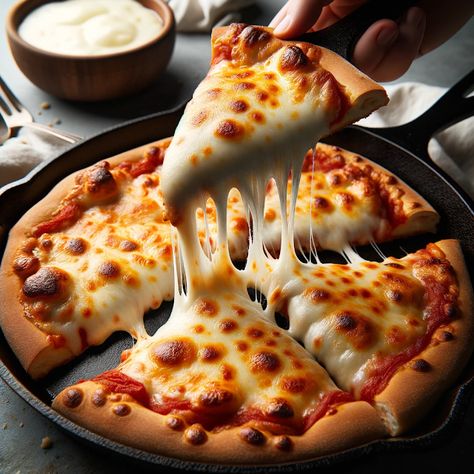 Cooking up Joy - Made with love: Golden Melt: The Ultimate Cheesy-Crust Skillet Piz... Cheese House, Veg Pizza, Skillet Pizza, Cheesy Pizza, Fast Food Places, Classic Pizza, Vacation Meals, Food Artwork, Big Dipper