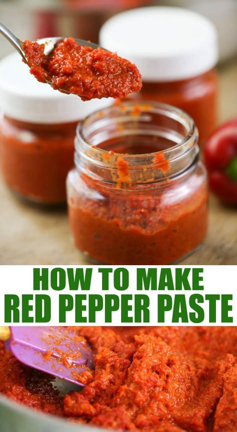 Red Pepper Paste Recipes, Preserve Peppers, Food Prepping, Festival Foods, Red Pepper Paste, How To Make Red, Pepper Paste, Bell Pepper Recipes, Pickle Jar