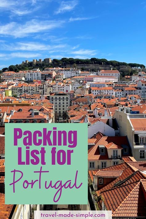 What's on my Portugal packing list? This travel packing list for Portugal will help you with what to wear and what to bring for your trip. Portugal Packing List, Visiting Portugal, Ultimate Packing List, Visit Portugal, Packing List For Travel, Europe Travel Guide, Portugal Travel, Europe Travel Tips, What To Pack