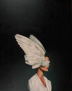 FLAWLESS IN WHITE by Amy Judd Art, via Flickr  |  Nissan lead designer Ken Lee shared with me that "wings" (both airplane and otherwise) was a big inspiration to him in the design for the #newmurano #nissannyias #sponsored Charcoal Drawings, Drawing Tutorials, Surreal Art, Urban Art, Aesthetic Art, Street Photography, Photography Inspiration, Art Inspo, Feathers