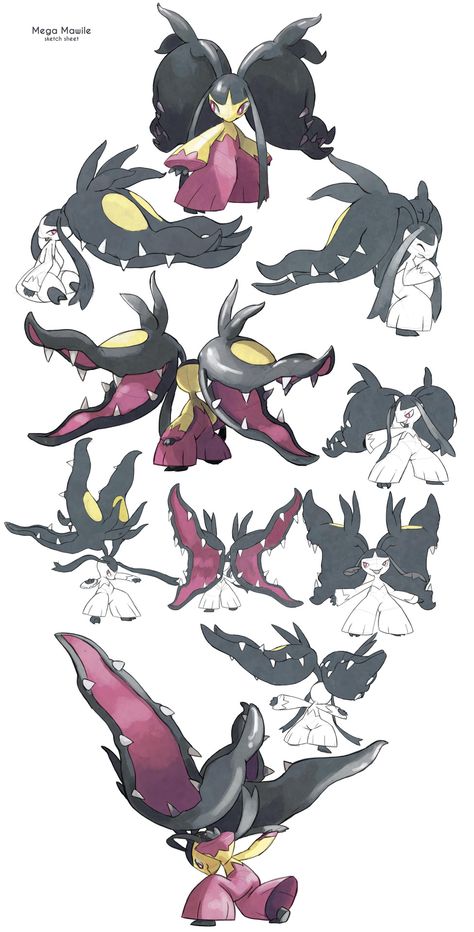 PokÉboy — Commission: Mega Mawile Poses Mega Mawile Art, Mawile Pokemon Wallpaper, Mawile Pokemon, Concept Art Books, Types Of Fairies, Wild Pokemon, Pokemon Sketch, Pokemon Gijinka, Mega Pokemon