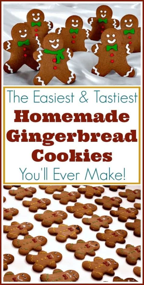 Homemade Gingerbread, Cutout Cookies, Ginger Bread Cookies Recipe, Dessert Party, Gingerbread Recipe, Gingerbread Man Cookies, Xmas Cookies, Gingerbread Men, Christmas Cooking